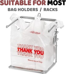 Bags 1/6 Large 21 x 6.5 x 11.5 “Thank You” T-Shirt Plastic Grocery Shopping Bags