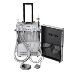 FDA Portable Dental Mobile Delivery Unit With Air Compressor Strong Suction 4H
