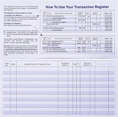 24 PCS Check Registers for Personal Checkbook, Easy to Read Checkbook Register