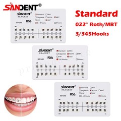 Dental Orthodontic Braces Brackets Mini Roth.022 Hook345/Arch Wire Nature CE