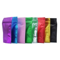Zip Seal Packaging Bags, Stand Up Mylar Smell Proof Foil Storage Pouches 100/pk