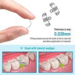 Dental Matrix Bands Ring Sectional Matrice Clamp Wedges Fit Palodent V3 System