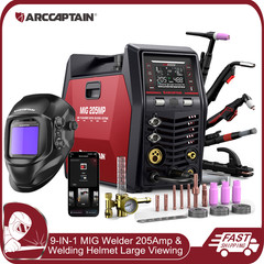 ARCCAPTAIN MIG205MP MIG Welder 9 IN 1 iControl Plasma Cutter & Welding Helmet US