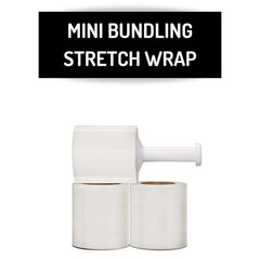 Mini Stretch Wrap Shrink Film with 1 Plastic Handle/Case Select: Size & Rolls