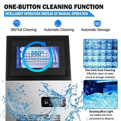 Built-in Commercial Ice Maker Stainless Steel Bar Restaurant Ice Cube Machine