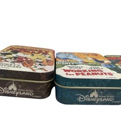 Disneyland Hong Kong Limited Edition Tin Can Set Of 4 Mickey Mouse Minnie Mouse