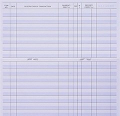 24 PCS Check Registers for Personal Checkbook, Easy to Read Checkbook Register