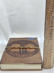Handmade Leather Journal Celtic Tree of Life Embossed Valentine’s Gift Love