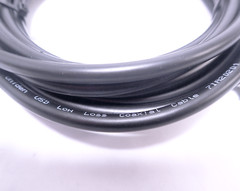 UNIDEN U5D UNI-118 NM-NM BLACK COAXIAL LOW LOSS CABLE 5M/15FT 50Ohm COAX, NEW