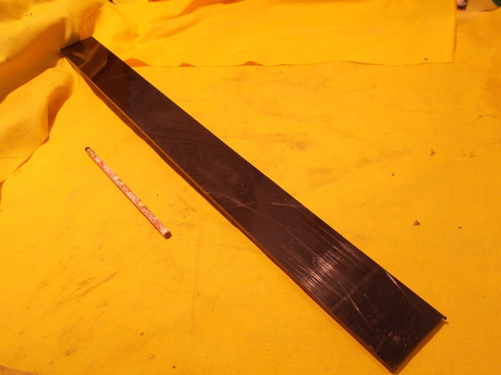 BLACK HDPE BAR polyethylene sheet machinable plastic stock 1/4″ x 2″ x 24″ LONG