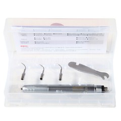 FDA Dental Piezo Air Ultrasonic Scaler 4-Hole Handpiece with 3 Scaler inserts US
