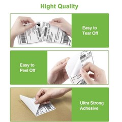 500 4″ x 6″ Fanfold Direct Thermal Shipping Labels for Zebra & Rollo Printers US