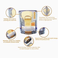Smell Proof Food Grade Mylar Bags 100pcs Zip Seal 3.5g Foil Stand Up Pouches