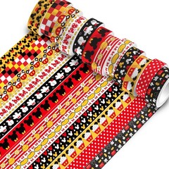 12 Rolls Cartoon Mouse Washi Tape Set – 0.6 Inch x 16.4 Ft Each, Cute Mouse D…