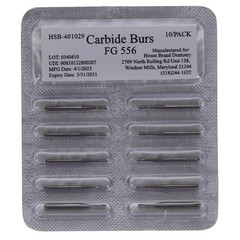 House Brand Dentistry 401029 FG 556 Straight Fissure Crosscut Carbide Burs 100Pk