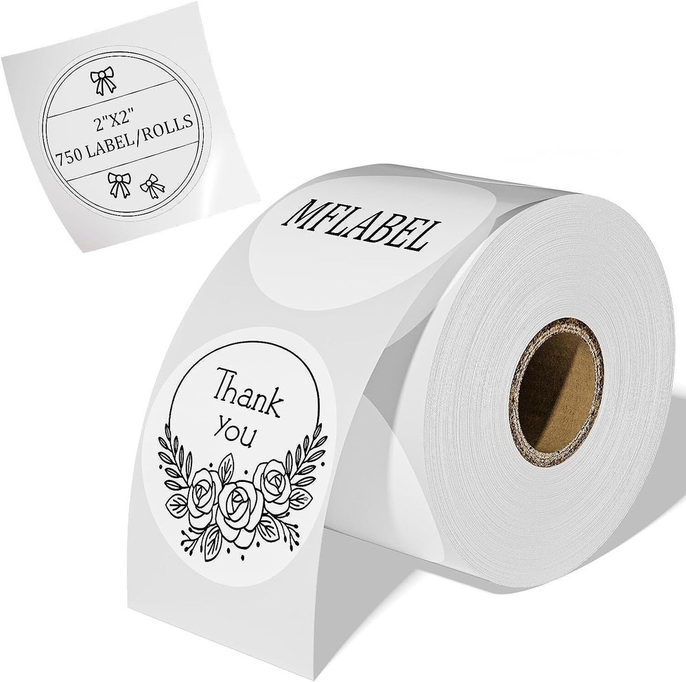 2″ Direct Thermal Labels Holographic Self Adhesive for Logo Xmas Card Stickers
