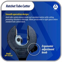 Appli Parts APT-TC114 Ratcheting Tube Cutter 1/4 to 7/8 in (6 to 23 mm) for Copp