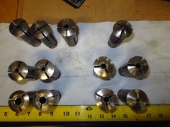 Lot of 12 S&M TD25-NS Hex, Square, Round, Collet Southwick & Meister