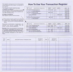 24 PCS Check Registers for Personal Checkbook, Easy to Read Checkbook Register