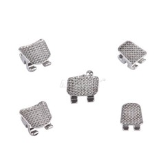 10 Packs Dental Orthodontic Bracket Brace Standard Roth 022 Hooks 3 Metal AZDENT
