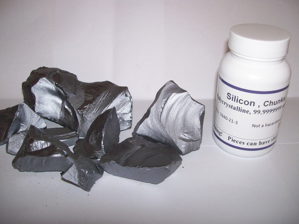 Silicon, Polycrystalline, Ultra Pure, 100 grams, 99.999999% min.
