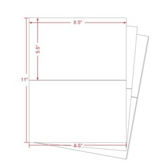 1000 Half Sheet Shipping Labels 8.5×5.5 Self Adhesive 2 Labels Per Sheet