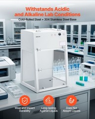 Desktop Laminar Flow Hood, ISO 5 Clean Room, HEPA-14 Filter, 65dB Quiet