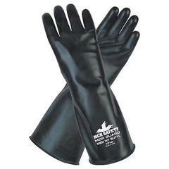 Mcr Safety Cp14m Cp14 Chemical Resistant Gloves, Butyl, 14 In L, 14 Mil, Black,