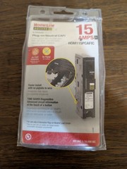 NEW Square D HOM115PCAFIC 1 Pole 15 Amp 120V Circuit Breaker NSB