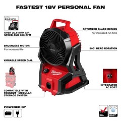 Milwaukee M18 Brushless Packout Fan (Bare Tool)