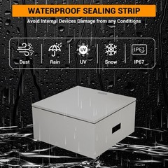 12″-24″ Waterproof Electrical Box IP66, Titanium Steel, Lockable, Rust-Resistant