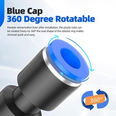 50PCS Quick Connect Air Hose 1/4″-5/16″-5/32″-3/8-/1/2″OD(50pcs), Black/Blue