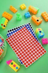 Color Coded Round Circle Map Dots Sticker 3/8 Inch Multi Colors Available 10mm