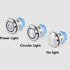 12/16/19/22mm Waterproof Momentary / Latching LED Push Button Switch Metal 3~24V