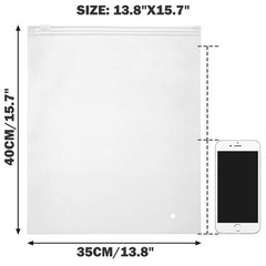 Pack of 50， 14-16inch Frosted Zipper Bags — Clothing & Garment Packaging Bags