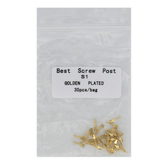 30 Pcs Dental Screw Post Plated 24K Gold Conical Refill S/M/L/XL For Root Canal