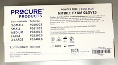 Procure Nitrile Exam Gloves #PC630CB, Powder Free, Blue, Medium, 1 Box – Qty 200