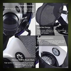 15 in 1 Full Face Gas Mask Spraying Painting 6800 Facepiece Reusable Respirator