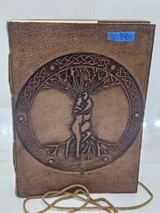 Handmade Leather Journal Celtic Tree of Life Embossed Valentine’s Gift Love
