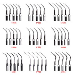 5 pc Dental Ultrasound Perio Scaler tips for DTE SATELEC handpiece GD1-GD6 PD3 4