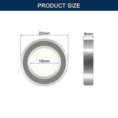 4pcs 6900ZZ Ball Bearings 10x22x6mm Double Metal Shield Chrome Steel GCr15