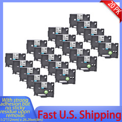 20x TZe-931 Black on Silver 1/2″ TZe Tapes Compatible For Brother PT Cube Plus