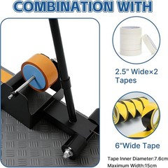 Floor Tape Applicators, Floor Tape Marking Machine with Detachable Handle and Ru