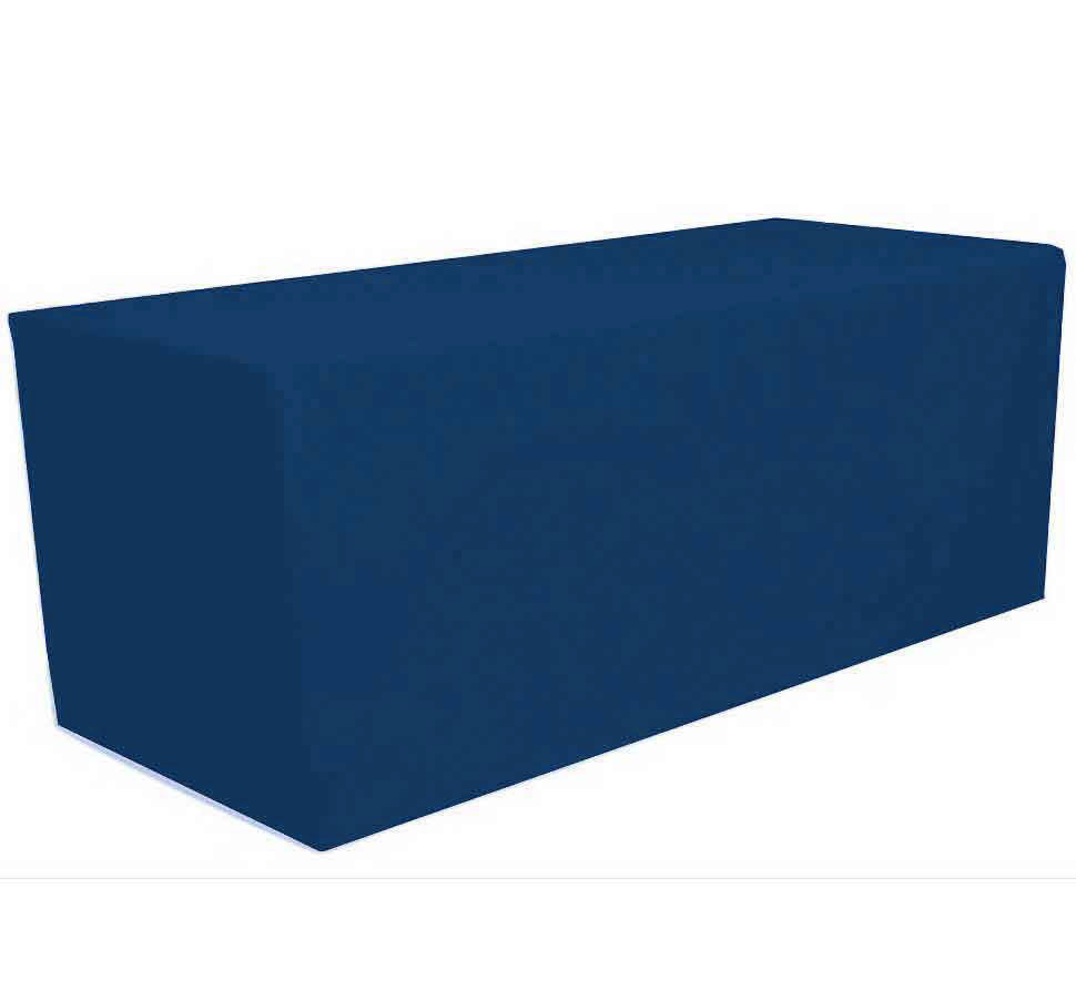8′ ft. Fitted Polyester Tablecloth Table Cover Wedding Banquet Party Navy Blue