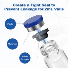 2mL Glass Vials Headspace GC Sample Vials w/ 13mm Caps 100/200/500/1000 Pack