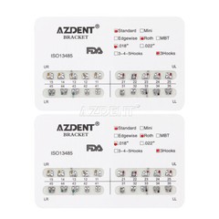 20X AZDENT Dental Orthodontic Bracket Braces Mini Standard Roth MBT 018 022 FDA