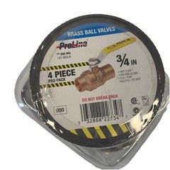 4 ProLine Series 3/4 in. Brass Full Port Ball Valve SWT x SWT 4-Pack 107-854J4