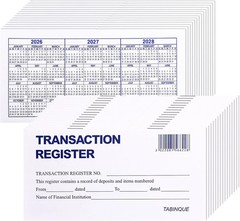 24 PCS Check Registers for Personal Checkbook, Easy to Read Checkbook Register