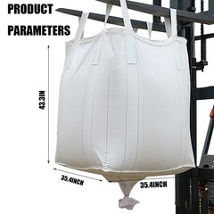 10Pack Duffle Top Spout Bottom FIBC Jumbo Bulk Bag One Ton Bag 35.4″L x 35.4″…