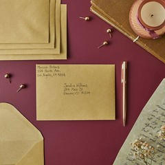 300PK Brown Kraft Envelopes 4×6 Self Seal Invitation Envelope A4 4.25×6.25″ 115g